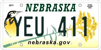 NE license plate YEU411