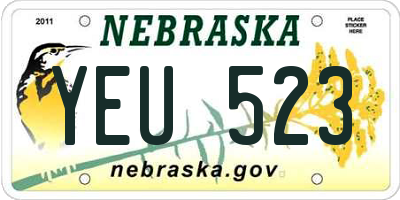 NE license plate YEU523