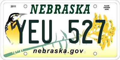 NE license plate YEU527