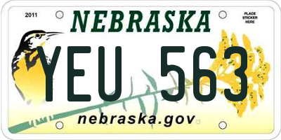 NE license plate YEU563