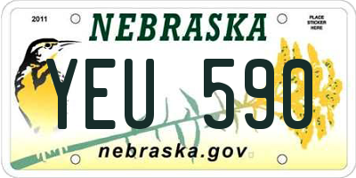 NE license plate YEU590