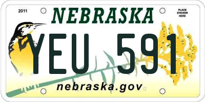 NE license plate YEU591