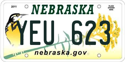 NE license plate YEU623