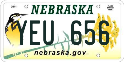 NE license plate YEU656