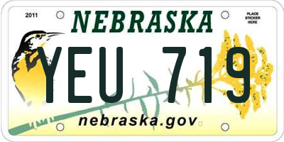 NE license plate YEU719
