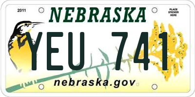 NE license plate YEU741