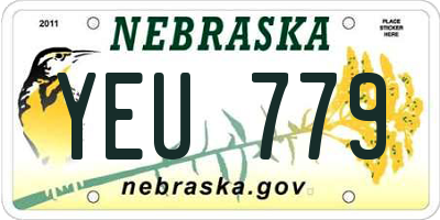 NE license plate YEU779