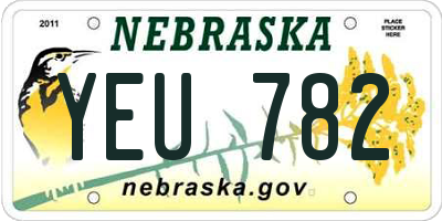 NE license plate YEU782
