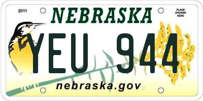 NE license plate YEU944
