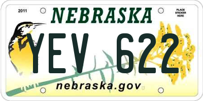 NE license plate YEV622