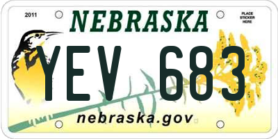 NE license plate YEV683