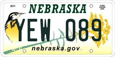 NE license plate YEW089