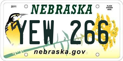 NE license plate YEW266
