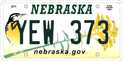 NE license plate YEW373