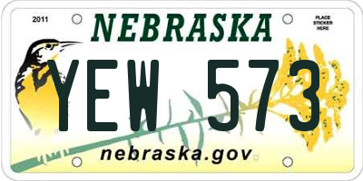 NE license plate YEW573
