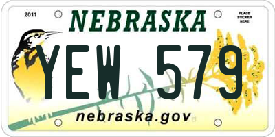 NE license plate YEW579