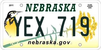 NE license plate YEX719