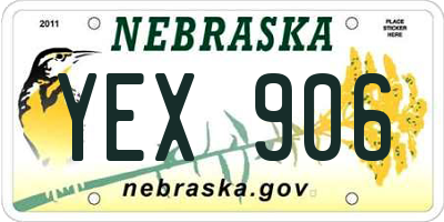 NE license plate YEX906