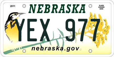 NE license plate YEX977