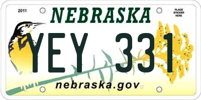 NE license plate YEY331