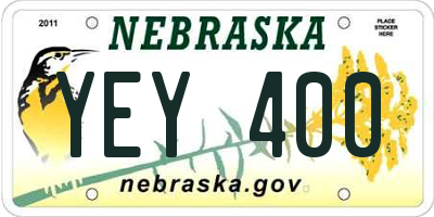 NE license plate YEY400