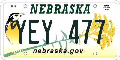 NE license plate YEY477
