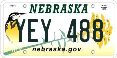 NE license plate YEY488