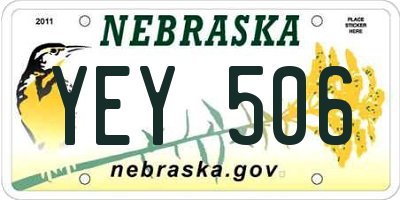 NE license plate YEY506