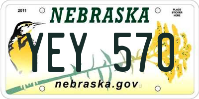 NE license plate YEY570