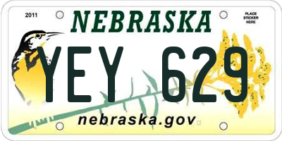 NE license plate YEY629