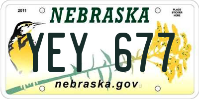 NE license plate YEY677