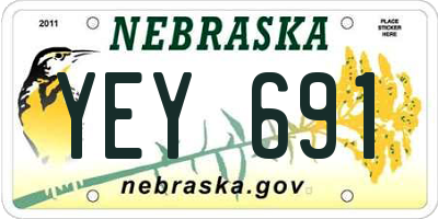 NE license plate YEY691