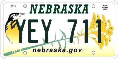 NE license plate YEY711
