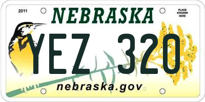 NE license plate YEZ320