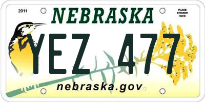 NE license plate YEZ477