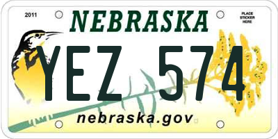NE license plate YEZ574