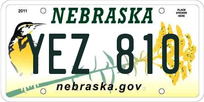 NE license plate YEZ810