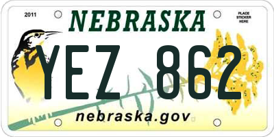 NE license plate YEZ862
