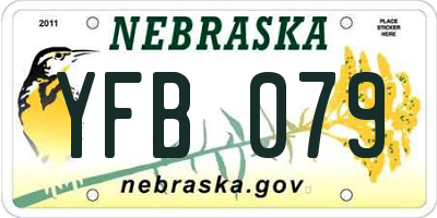 NE license plate YFB079