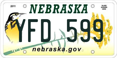NE license plate YFD599