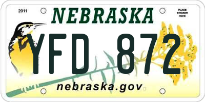 NE license plate YFD872
