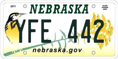 NE license plate YFE442