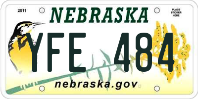 NE license plate YFE484