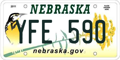 NE license plate YFE590