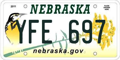 NE license plate YFE697