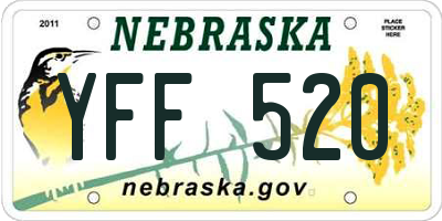 NE license plate YFF520