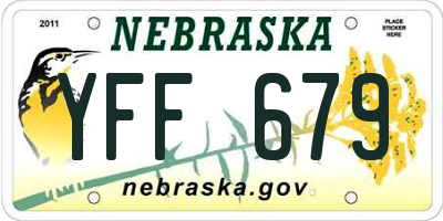 NE license plate YFF679