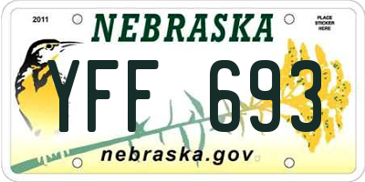 NE license plate YFF693