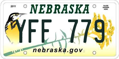 NE license plate YFF779