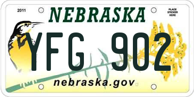 NE license plate YFG902